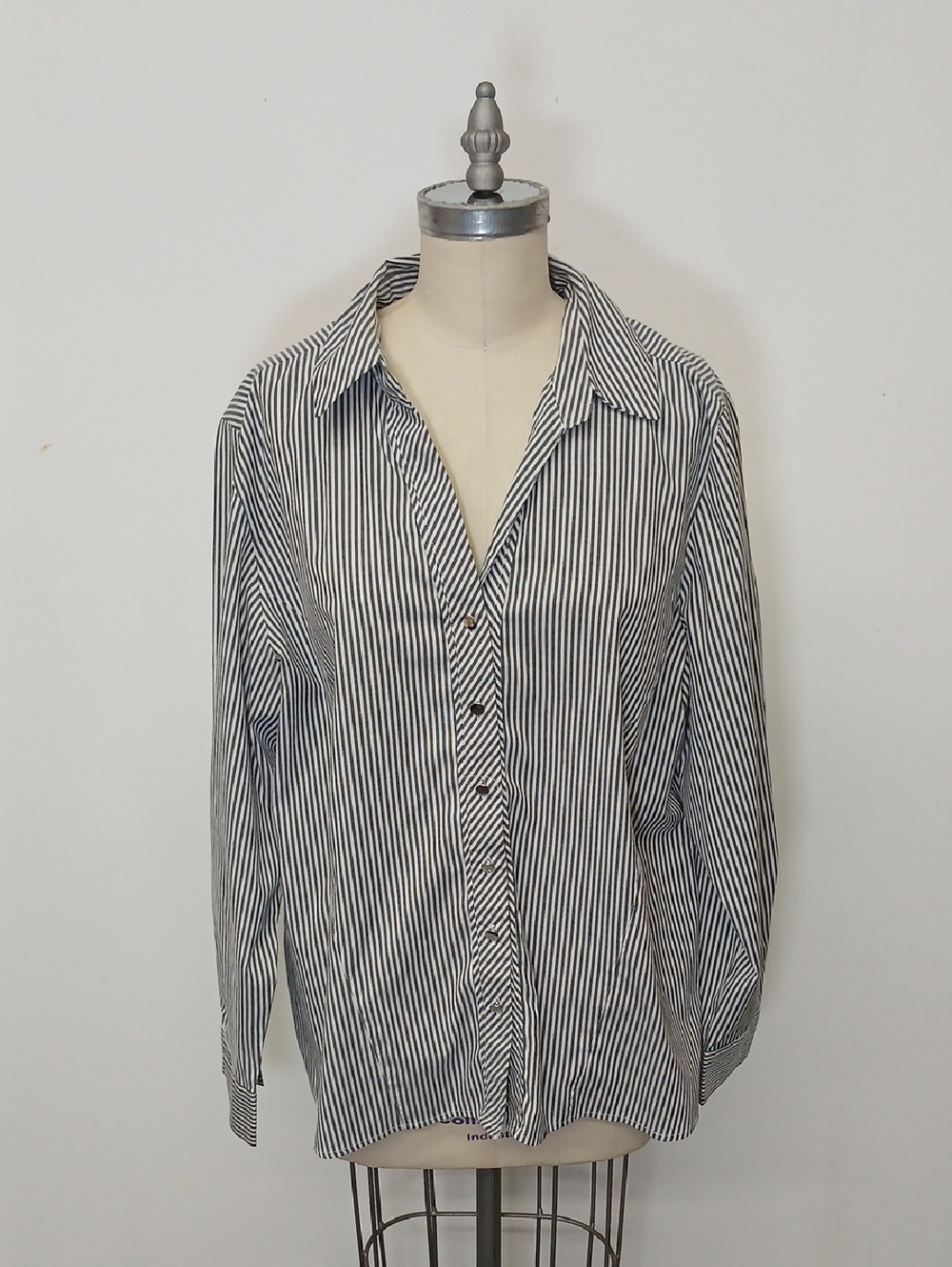 Ashley Stewart Button Down Striped Blouse Size 20